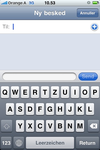 German iPhone keyboard layout